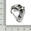 Tibetan Style 304 Stainless Steel Spring Gate Rings STAS-C099-09AS-3