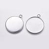 Tarnish Resistant 304 Stainless Steel Pendant Cabochon Settings STAS-K146-047-30mm-1