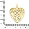 Brass Micro Pave Clear Cubic Zirconia Pendants KK-S510-31G-04-3