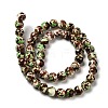 Synthetic Turquoise Dyed Camouflage Beads Strands G-E594-24M-A-3