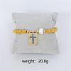 Bohemian Style Brass Rectangle Charm Bracelets FS-WG04134-08-1