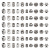 100Pcs 10 Styles Tibetan Style Alloy European Beads FIND-PJ0001-36-3
