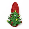 Glitter Christmas Tree Non Woven Fabric Snap Hair Clips PHAR-G006-02P-2