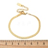 304 Stainless Steel Snake Chain Bracelets for Women Men STAS-S157-36A-G-5