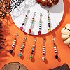 Dyed Synthetic Turquoise Halloween Skull Pendants Decorations HJEW-JM03902-1