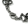 Halloween 304 Stainless Steel Skeleton Link Chain Bracelets for Women Men BJEW-C063-07AS-3