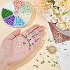 70G 7 Colors Opaque Colours Glass Twist Bugle Beads GLAA-PH0003-70-3