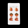 Thanksgiving Stud Earrings Set EJEW-U016-01P-02-1