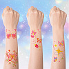 80 Sheets 4 Styles Butterfly Pattern Body Art Tattoos AJEW-SP0002-79-7