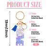 Alloy & Resin Tassel Keychainss AJEW-TADJ0001-20G-02-3