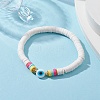 Polymer Clay Heishi Surfer Stretch Bracelet BJEW-JB09641-4