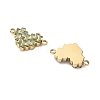 304 Stainless Steel & Rhinestone Connect Charms RB-CBAC930-01G-2
