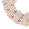 Natural Rose Quartz Beads Strands G-K387-A08-01-4