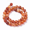 Natural Striped Agate/Banded Agate Bead Strands G-G962-8mm-14-2