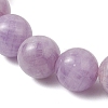 Natural Lavender Amethyst Round Beads Stretch Bracelets for Women BJEW-JB12127-01-3
