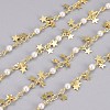 3.28 Feet Handmade Brass Beaded Chains X-CHC-I029-05G-3