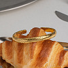 7.6MM 304 Stainless Steel Vintage Crinkled Thin Ppen Cuff Bangles for Women DW7125-2