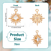 10Pcs Brass Micro Pave Cubic Zirconia Pendants KK-NB0003-94A-2