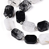 Natural Black Rutilated Quartz Beads Strands G-T138-03-2