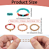 6Pcs 2 Styles Glass Beaded Decorative Rings for Smartwatch Band AJEW-CP0009-94B-2