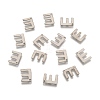 Tarnish Resistant 304 Stainless Steel Letter Charms STAS-O072-E-2