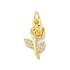 Brass Micro Pave Cubic Zirconia Pendants KK-S511-14G-1