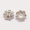 Long-Lasting Plated Brass Micro Pave Grade AAA Cubic Zirconia Fancy Bead Caps ZIRC-G090-59P-2