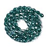 Transparent Electroplate Glass Beads Strands LS-EGLA-N013-T8mm-B24-2