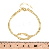 Brass Round Snake Chain Knot 2-Strand Bracelets for Women KK-CBA68DA-17C-G-5