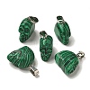 Synthetic Malachite Pendants G-Z067-02P-12-2