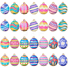 28Pcs 14 Colors Printed Alloy Pendants ENAM-BM0001-31-1