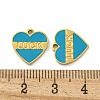 316 Surgical Stainless Steel Enamel Charms STAS-M073-44G-3