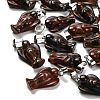Natural Mahogany Obsidian Pendants G-B127-10P-09-1