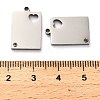 304 Stainless Steel Pendants STAS-H438-11P-3