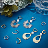 8 Pairs 2 Colors Brass Huggie Hoop Earring Finding KK-BBC0014-53-4