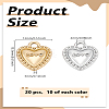 20Pcs 2 Colors UV Plating Alloy Pendants ALRI-LP0001-04-2