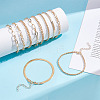10Pcs Bohemian Style Alloy Chain Bracelets Kit for Women BJEW-UN0001-68G-2