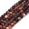 Natural Striped Agate/Banded Agate Beads Strands G-B079-C02-03-2