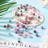 190Pcs 19 Colors Electroplate Transparent Crackle Glass Beads GLAA-TA0002-18-5