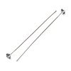Brass Micro Pave Cubic Zirconia Stud Earring Findings CU-CBA4618-01P-06-2