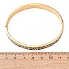 Ion Plating(IP) 304 Stainless Steel Enamel Hinged Bangles BJEW-D408-19G-2