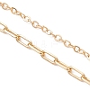 Brass Cable Chain Paperclip Chain Bracelet Making AJEW-JB01466-3