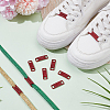 10Pcs Alloy Rhinestone Shoelace Buckle FIND-AR0006-26-4