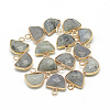 Natural Labradorite Semi Circle Pendants G-Q965-06-1