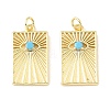 Brass Micro Pave Sky Blue Cubic Zirconia Pendants CU-CBA6938-06G-03-1