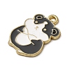Golden Plated Alloy Enamel Pendants ENAM-L049-01G-09-2