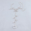 Leaf Alloy Crystal Rhinestone Toe Ring Anklets for Women FS-WGEBB2B-01-4