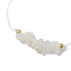 Natural White Moonstone Braided Bead Bracelets BJEW-JB11155-07-3