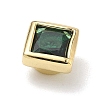 Square Brass Micro Pave Cubic Zirconia Cabochons KK-P345-13G-E-3