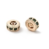 Brass Micro Pave Cubic Zirconia Beads KK-R216-10A-KCG01-2